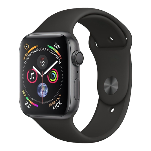 Apple Watch Series 4 GPS 44mm Space Gray Aluminum Case with Black Sport Band (MU6D2) бу Apple Watch Series 4 GPS 44mm Space Gray Aluminum Case with Black Sport Band (MU6D2) бу
