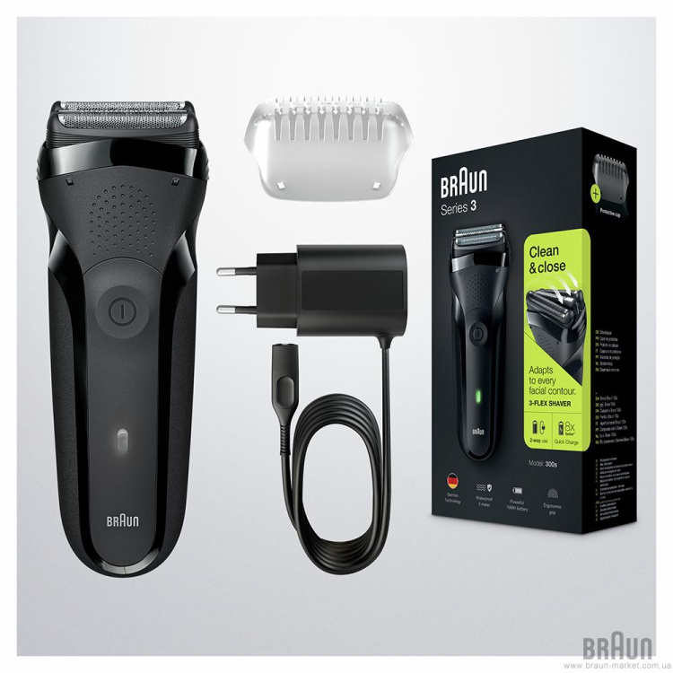 Електробритва BRAUN 300 Series 3 Black (4210201163305)