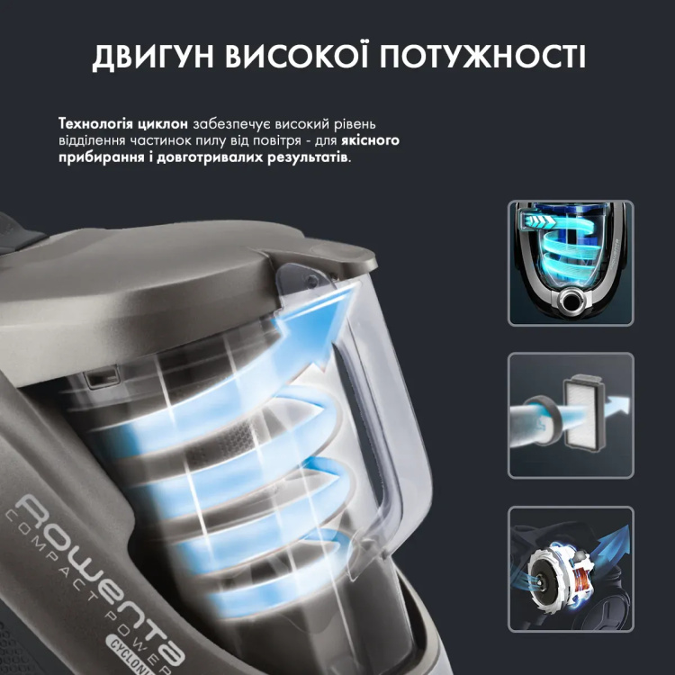 Пилосос безмішковий Rowenta RO3786EA (UA)