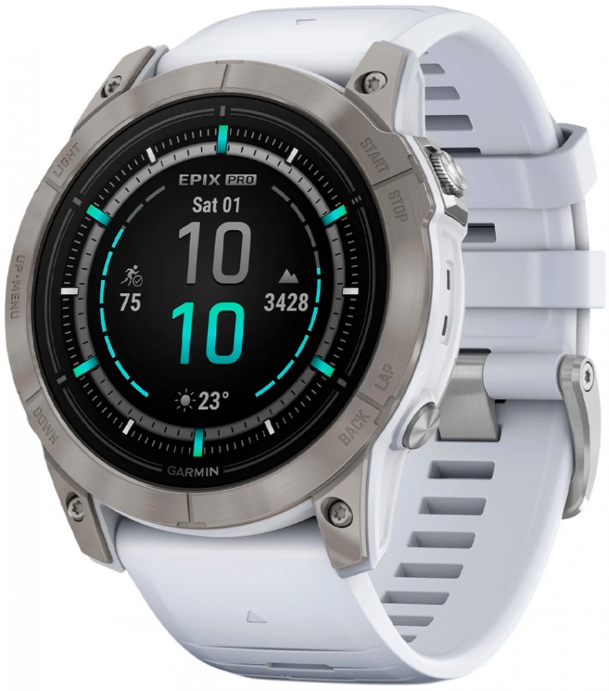 Garmin Epix Pro 2 Sapphire 51mm Titanium with Whitestone Band (010-02804-10/11)