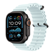 Apple Watch Ultra 2 49mm Black Titanium Case with Ice Blue Ocean Band 2024 (MYP83)