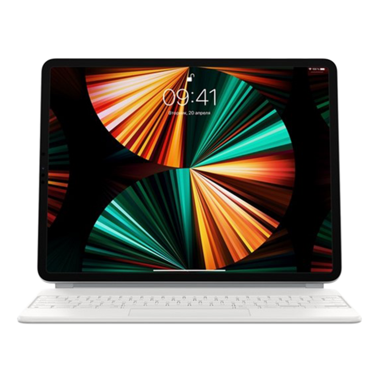 Клавіатура Magic Keyboard for iPad Pro 12.9‑inch (5th generation) White  (MJQL3) ⭐ Купить в ☜➀☞ Apple Room ✨ Лучшая Цена ☝ Официальная Гарантия ✈️  