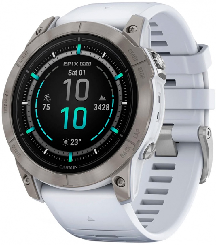 Garmin Epix Pro 2 Sapphire 47mm Titanium with Whitestone Band (010-02803-20/21) Garmin Epix Pro 2 Sapphire 47mm Titanium with Whitestone Band (010-02803-20/21)