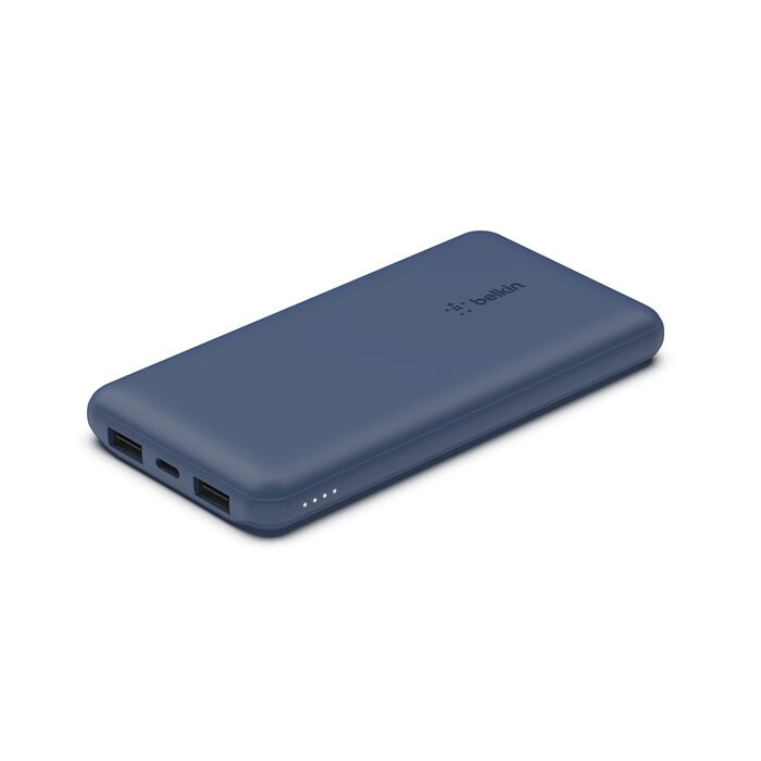 Зарядний пристрій Power Bank Belkin 10000mAh, 15W Dual USB-A, USB-C (Blue) (BPB011BTBL)