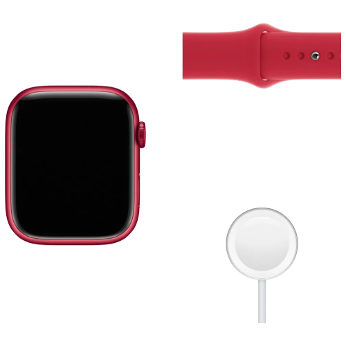 Apple Watch Series 7 45mm GPS (PRODUCT) RED Aluminum Case With PRODUCT RED Sport Band (MKN93) бу