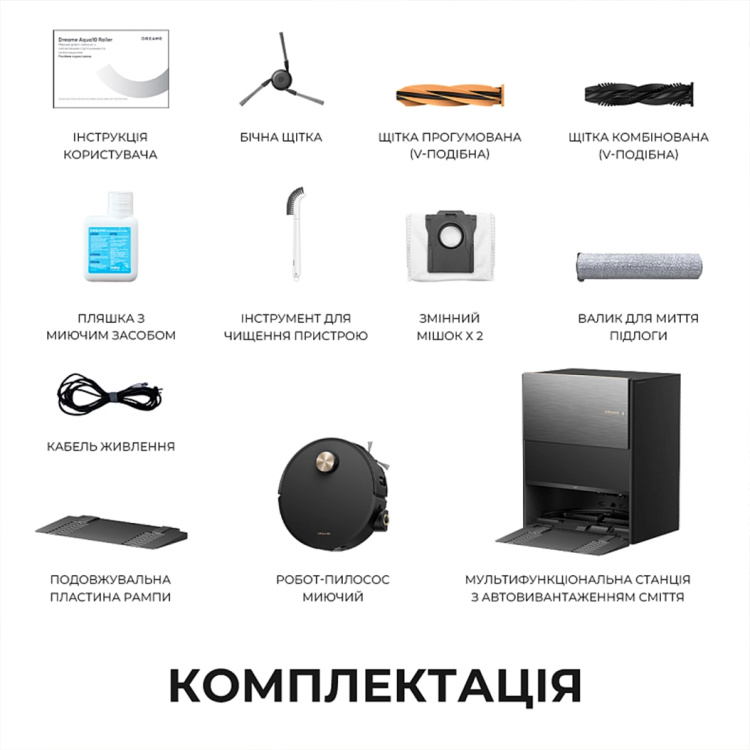 Робот-пылесос Dreame Aqua 10 Roller Black (RLH31CE-bl) (EU)