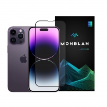 Защитное стекло Monblan для iPhone 14 Pro Max 2.5D Anti Static 0.26mm (Black) (+Страховка)