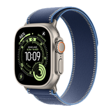 Apple Watch Ultra 3 GPS + Cellular, 49mm Natural Titanium Case with Blue/Bright Blue Trail Loop - S/M (MEWR4) бу