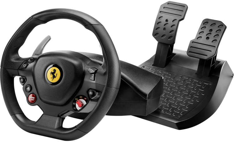 Комплект (кермо, педалі) Thrustmaster T80 Ferrari 488 GTB Edition PS5/PC (Black) (4160672)