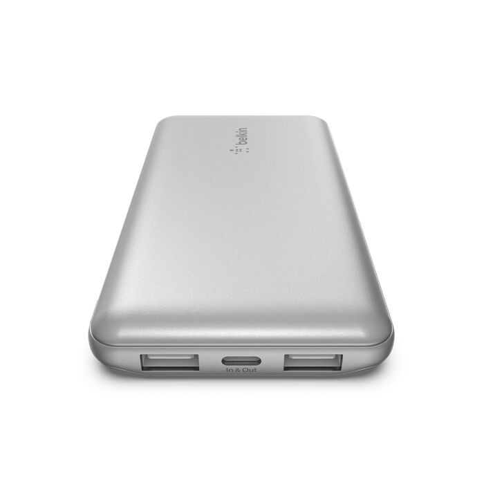 Зарядний пристрій Power Bank Belkin 10000mAh, 15W Dual USB-A, USB-C (Gray) (BPB011BTGY)