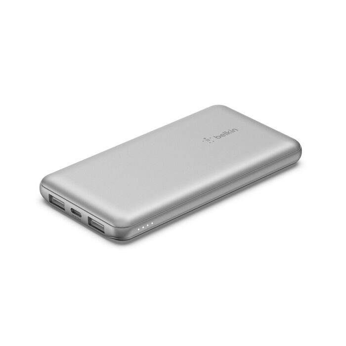 Зарядний пристрій Power Bank Belkin 10000mAh, 15W Dual USB-A, USB-C (Gray) (BPB011BTGY)