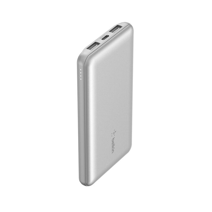 Зарядний пристрій Power Bank Belkin 10000mAh, 15W Dual USB-A, USB-C (Gray) (BPB011BTGY)