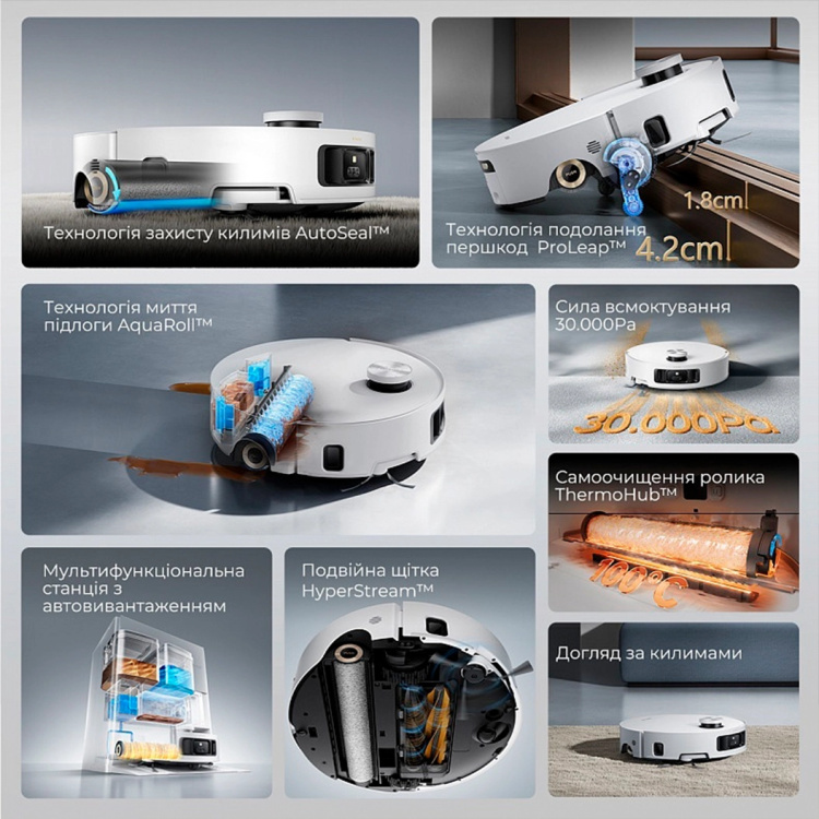 Робот-пылесос Dreame Aqua 10 Roller White (RLH31CE-wh) (EU)