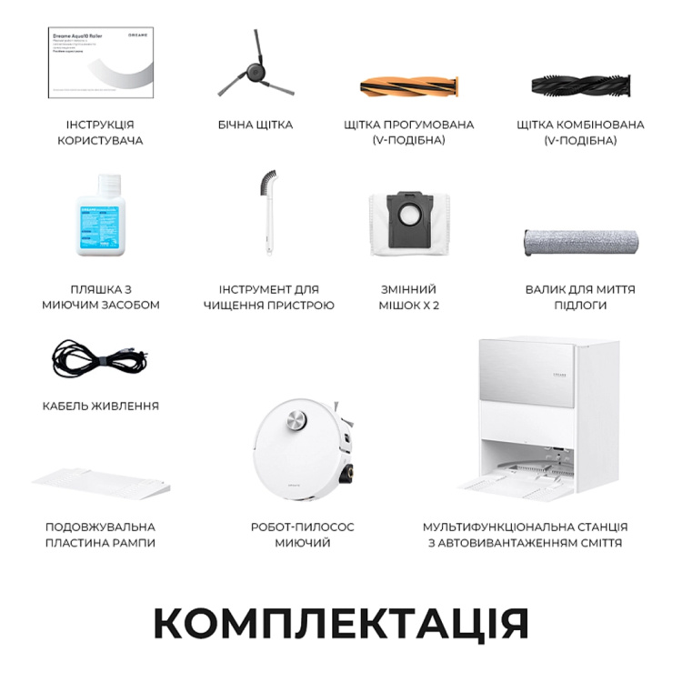 Робот-пылесос Dreame Aqua 10 Roller White (RLH31CE-wh) (EU) Робот-пылесос Dreame Aqua 10 Roller White (RLH31CE-wh) (EU)