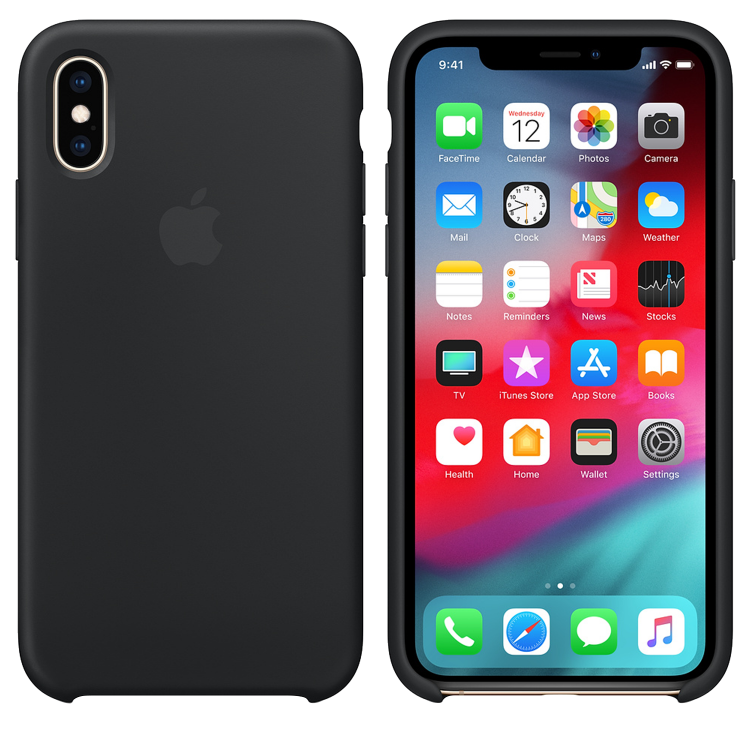 Чехол Smart Silicone Case для iPhone Xs Max Original (FoxConn) (Black)