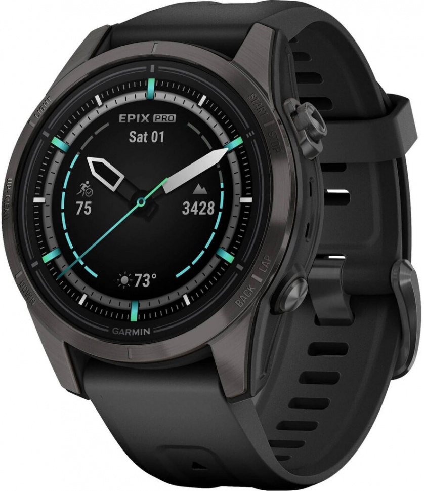 Garmin Epix Pro 2 Sapphire 42mm Carbon Gray DLC Titanium with Black Band (010-02802-14/15)