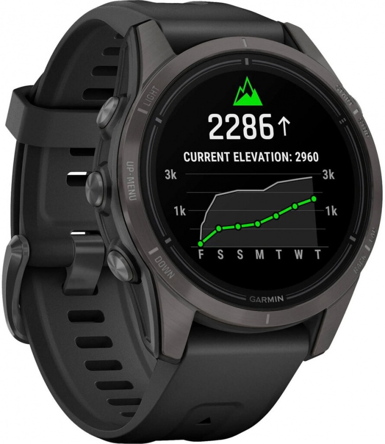 Garmin Epix Pro 2 Sapphire 42mm Carbon Gray DLC Titanium with Black Band (010-02802-14/15)