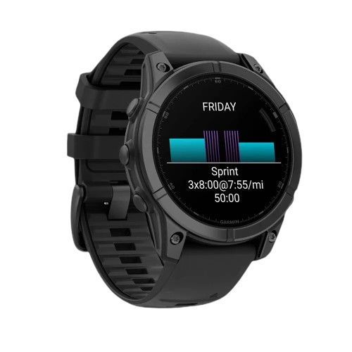Garmin Fenix E 47mm AMOLED Slate Gray Steel with Black Silicone Band (010-03025-03/01)