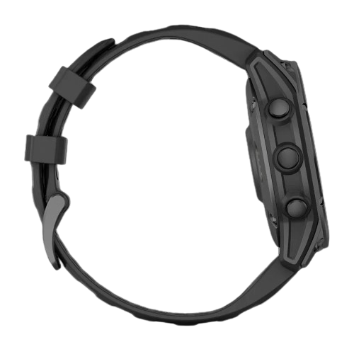 Garmin Fenix E 47mm AMOLED Slate Gray Steel with Black Silicone Band (010-03025-03/01)