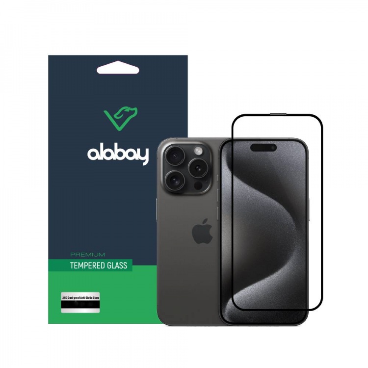 Защитное стекло Alabay для iPhone 16 Pro Max Anti Static [Dust-Proof] (Black)