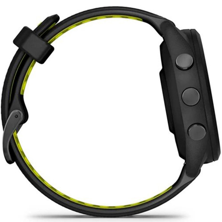 Garmin Forerunner 265S Black Bezel and Case with Black/Amp Yellow Silicone Band (010-02810-03/13)