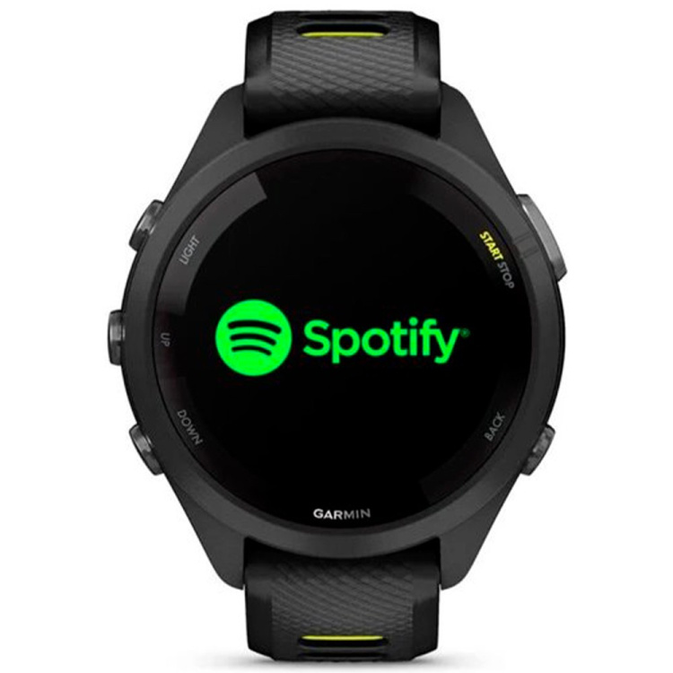 Garmin Forerunner 265S Black Bezel and Case with Black/Amp Yellow Silicone Band (010-02810-03/13)