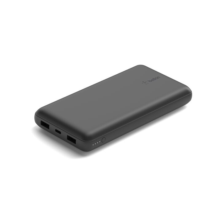 Зарядний пристрій Power Bank Belkin 20000mAh, 15W, Dual USB-A, USB-C (Black) (BPB012BTBK)
