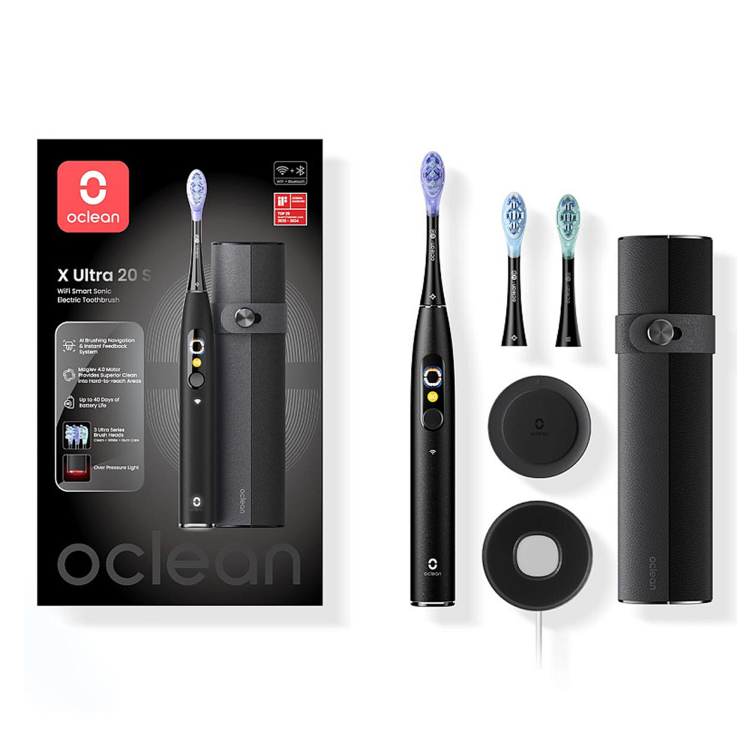Зубная электрощетка Oclean X Ultra 20 Set (Black) (6970810557107)