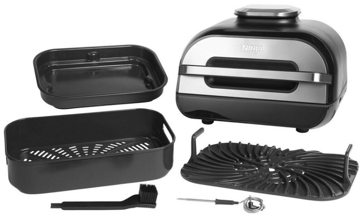 Гриль Ninja Foodi MAX Health MultiGrill & Air Fryer з Сooking probe AG551EU (UA)