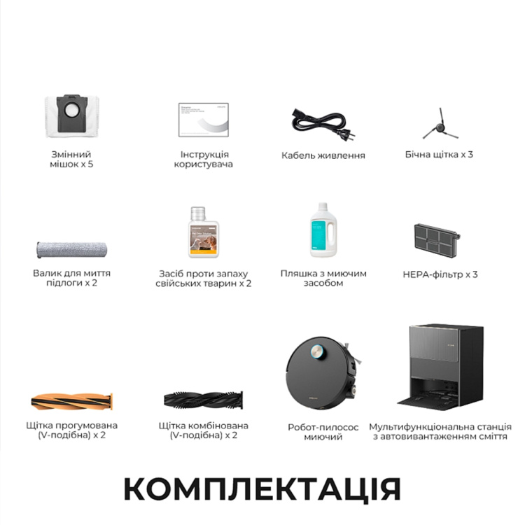 Робот-пылесос Dreame Aqua 10 Ultra Roller Complete Black (RLH71DE-1-bl) (EU) Робот-пылесос Dreame Aqua 10 Ultra Roller Complete Black (RLH71DE-1-bl) (EU)