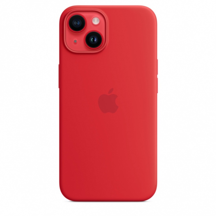 Silicone Case with MagSafe для iPhone 14 Plus (FoxConn) (Red)