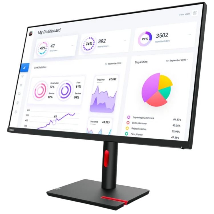  Монітор Lenovo 31.5", 60Hz, IPS (63D2GAT1UA)