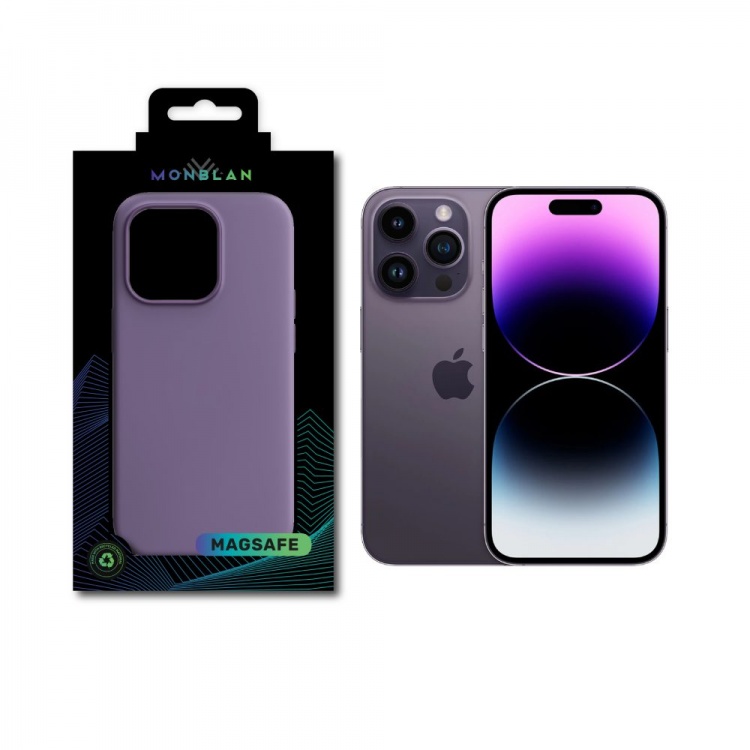 Чехол Monblan для iPhone 14 Pro Magnetic Silicone [MagSafe] Series (Iris)