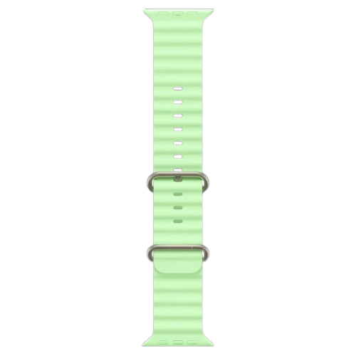 Apple Watch Ultra 4 GPS + LTE, 49mm Natural Titanium Case with Neon Green Ocean Band