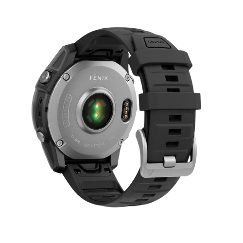 Garmin Fenix E 47mm AMOLED Stainless Steel with Black Silicone Band (010-03025-02/00)
