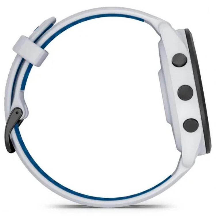 Garmin Forerunner 265 Black Bezel with Whitestone Case and Whitestone/Tidal Blue Silicone Band (010-02810-01/11)