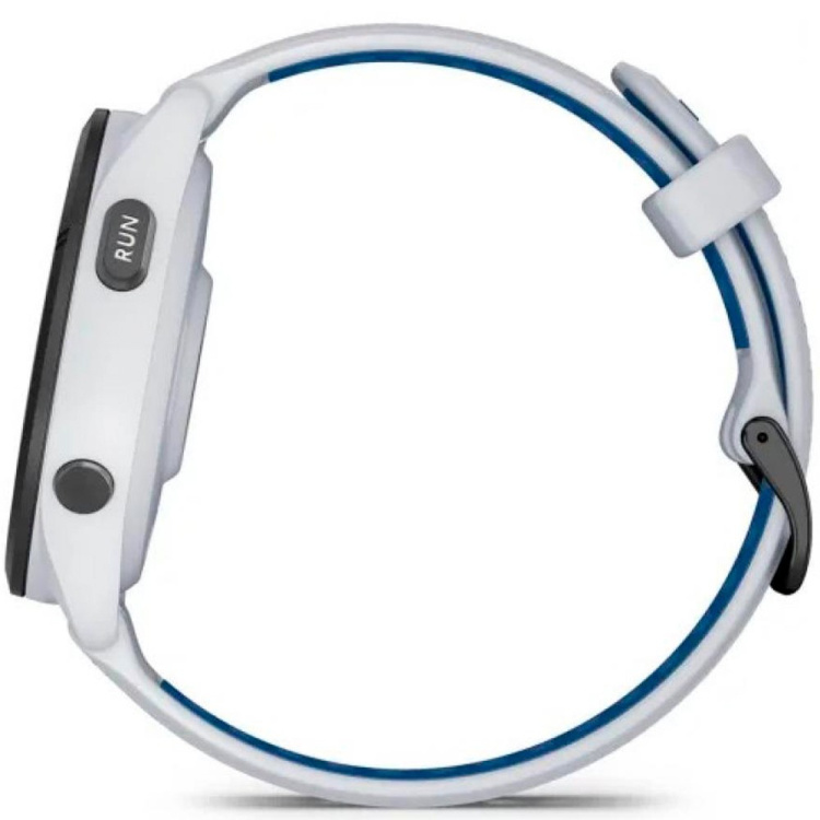 Garmin Forerunner 265 Black Bezel with Whitestone Case and Whitestone/Tidal Blue Silicone Band (010-02810-01/11)
