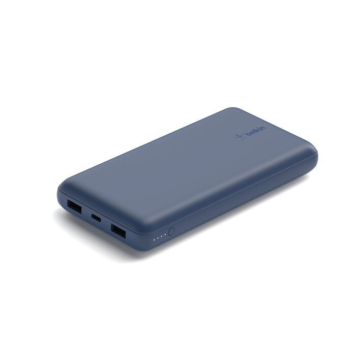Зарядний пристрій Power Bank Belkin 20000mAh, 15W, Dual USB-A, USB-C (Blue) (BPB012BTBL)