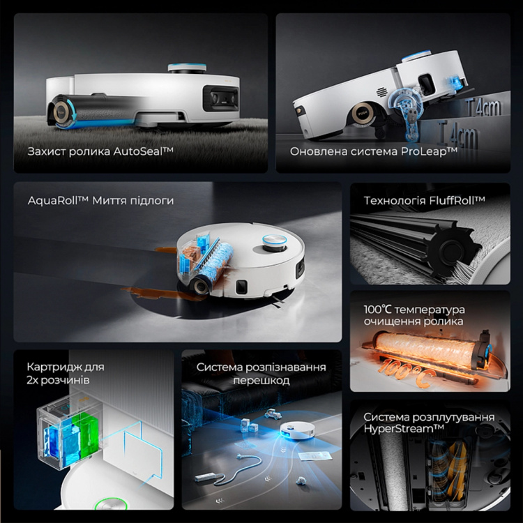 Робот-пылесос Dreame Aqua 10 Ultra Roller Complete White (RLH71DE-1-wh) (EU) Робот-пылесос Dreame Aqua 10 Ultra Roller Complete White (RLH71DE-1-wh) (EU)