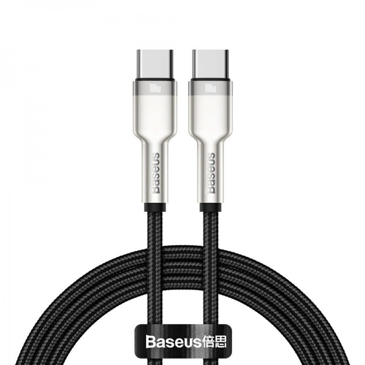 Кабель Baseus Cafule Metal USB-C to USB-C 100W 2m (Black)