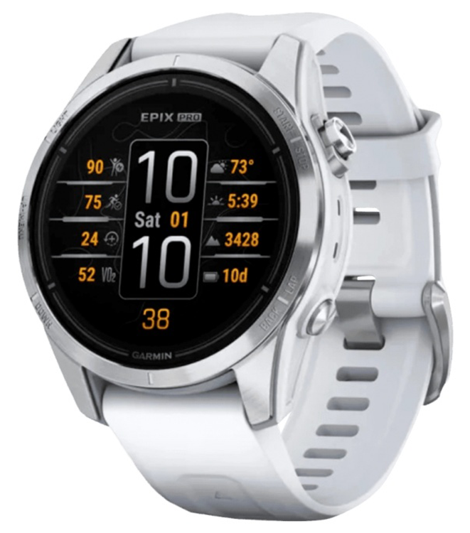 Garmin Epix Pro 2 Standard 42mm Silver with Whitestone Band (010-02802-00/01)