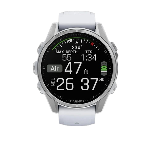 Garmin Fenix 8 43mm AMOLED Silver with Whitestone Silicone Band (010-02903-00)
