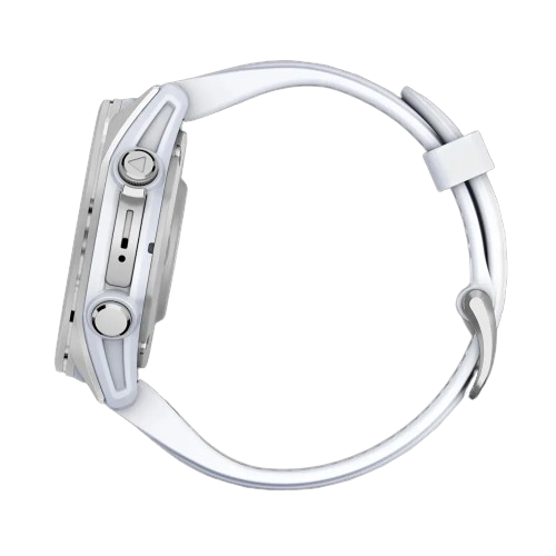 Garmin Fenix 8 43mm AMOLED Silver with Whitestone Silicone Band (010-02903-00)