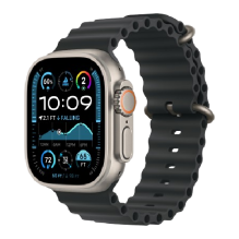 Apple Watch Ultra 2 49mm Natural Titanium Case with Black Ocean Band 2024 (MYT03/ MXTL3)