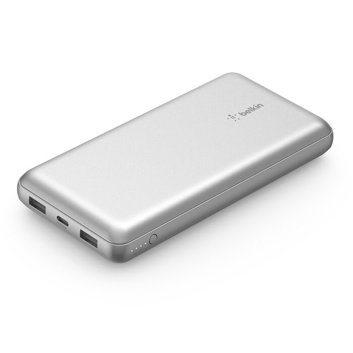 Зарядний пристрій Power Bank Belkin 20000mAh, 15W, Dual USB-A, USB-C (Gray) (BPB012BTGY)