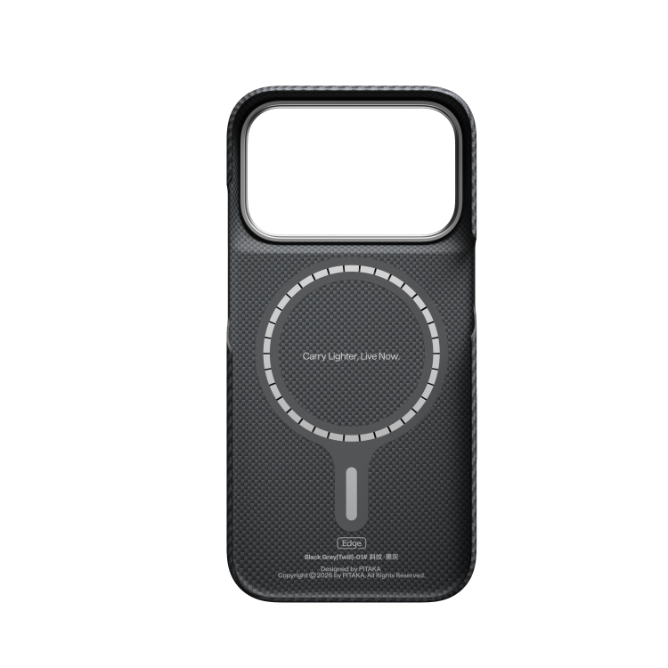 Чохол Pitaka Edge Case для iPhone 18 Pro Max (Black Grey (Twill)) (KI1801PM)