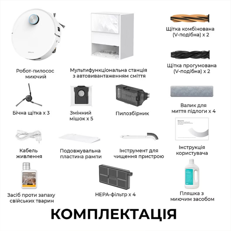 Робот-пылесос Dreame Aqua 10 Ultra Track Black (RLR81CE-BL) (EU)