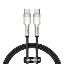 Кабель Baseus Cafule Metal USB-C to USB-C 100W 1m (Black)