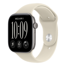 Apple Watch Series 12 GPS 42mm Space Gray Aluminum Case with Sand Sport Band - M/L