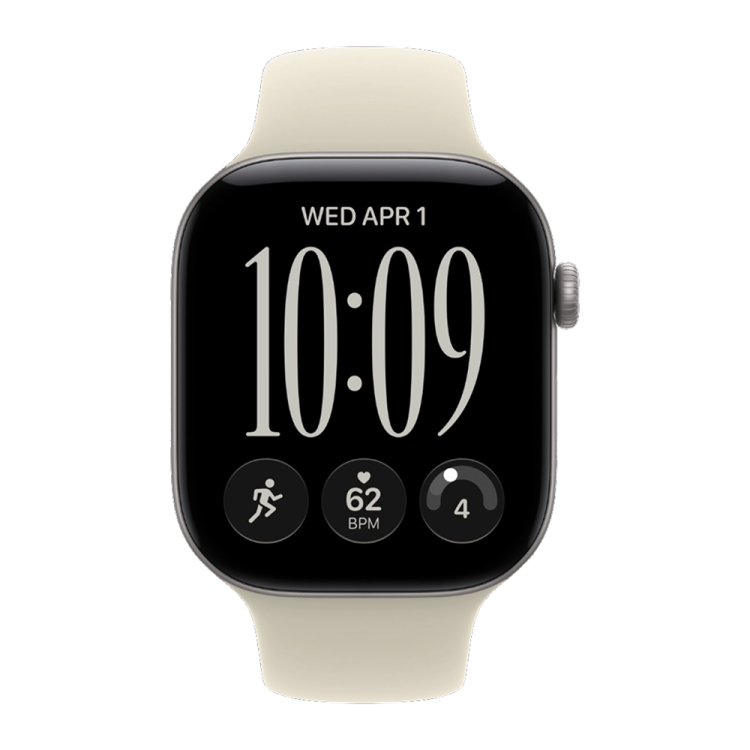 Apple Watch Series 12 GPS 42mm Space Gray Aluminum Case with Sand Sport Band - M/L